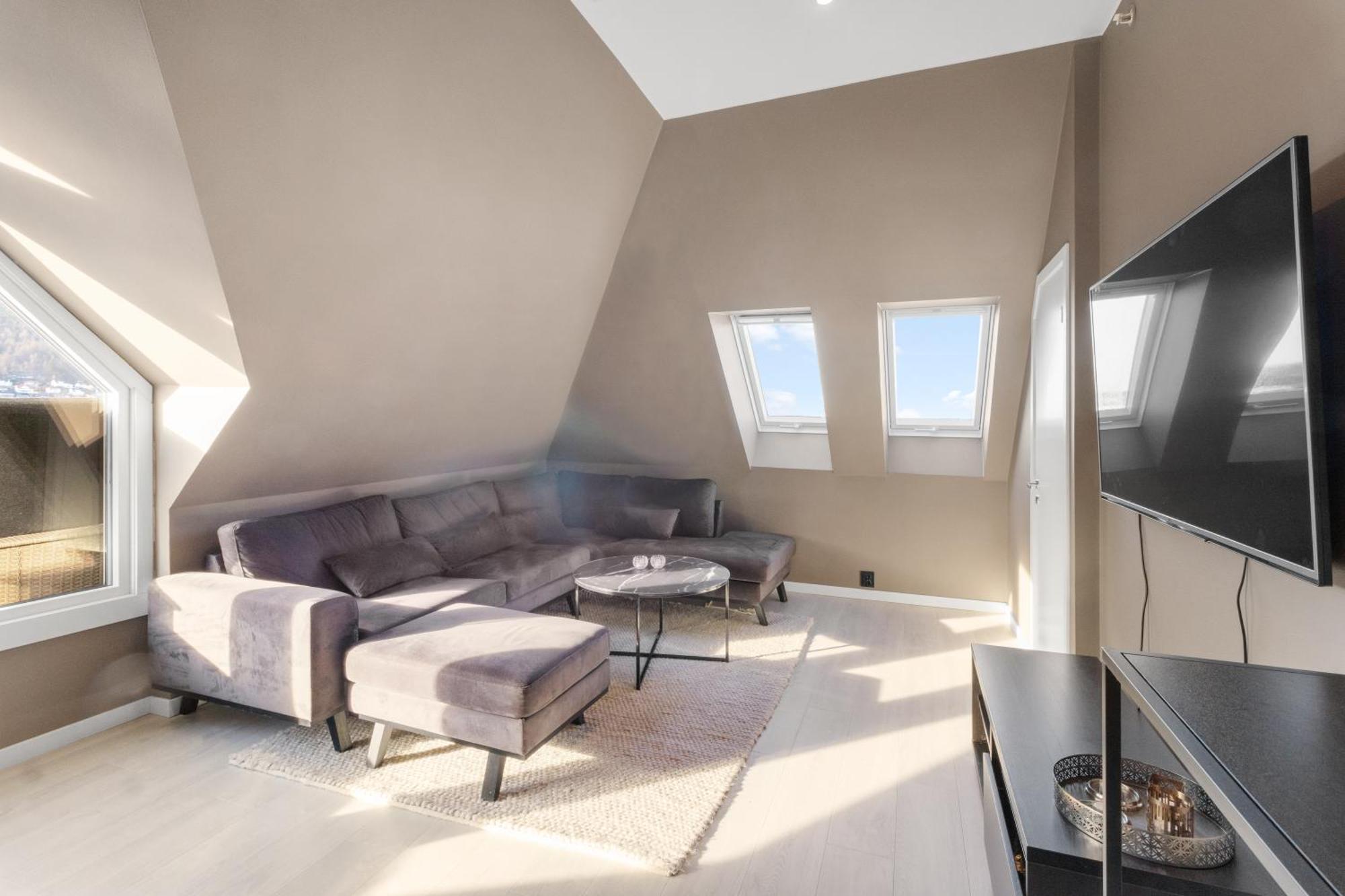 Penthouse Apartment In Берген Екстериор снимка